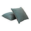 Presidio 18"x 18" Square Indoor/Outdoor Pillow with Piping, 2-Pack - Dusty Turquoise Image 1