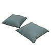Presidio 18"x 18" Square Indoor/Outdoor Pillow with Piping, 2-Pack - Dusty Turquoise Image 2