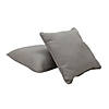 Presidio 18"x 18" Square Indoor/Outdoor Pillow with Piping, 2-Pack - Gray Image 1