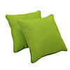 Presidio 18"x 18" Square Indoor/Outdoor Pillow with Piping, 2-Pack - Lime Green Image 3