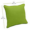 Presidio 18"x 18" Square Indoor/Outdoor Pillow with Piping, 2-Pack - Lime Green Image 4