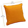 Presidio 18"x 18" Square Indoor/Outdoor Pillow with Piping, 2-Pack - Marigold Image 4