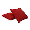 Presidio 18"x 18" Square Indoor/Outdoor Pillow with Piping, 2-Pack - Red Image 1