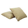 Presidio 24" x 24" Square Indoor/Outdoor Pillow with Piping, 2-Pack - Beige Sand Image 1