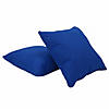 Presidio 24" x 24" Square Indoor/Outdoor Pillow with Piping, 2-Pack - Brilliant Blue Image 1