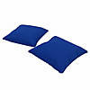 Presidio 24" x 24" Square Indoor/Outdoor Pillow with Piping, 2-Pack - Brilliant Blue Image 2