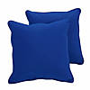 Presidio 24" x 24" Square Indoor/Outdoor Pillow with Piping, 2-Pack - Brilliant Blue Image 4
