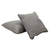 Presidio 24" x 24" Square Indoor/Outdoor Pillow with Piping, 2-Pack - Gray Image 1