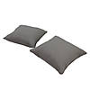 Presidio 24" x 24" Square Indoor/Outdoor Pillow with Piping, 2-Pack - Gray Image 1
