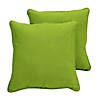 Presidio 24" x 24" Square Indoor/Outdoor Pillow with Piping, 2-Pack - Lime Green Image 3