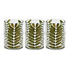 Pressed Leaf Votive Holder (Set Of 3) 3"D X 4"H Glass Image 1