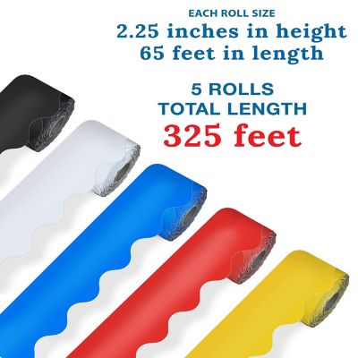 Primary Color Rolled Borders 5 pack Image 1