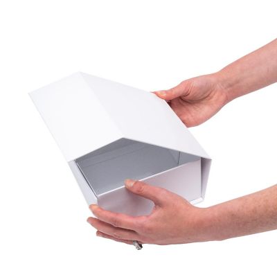 Prime Line Packaging- White Collapsible Gift Boxes with Lid Closure for Birthday Parties 15 Pack 14x14x6 Image 3