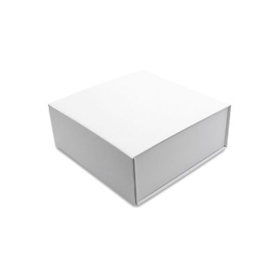 Prime Line Packaging- White Collapsible Gift Boxes with Lid Closure for Birthday Parties 15 Pack 8x8x4 Image 1