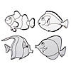 Printed Acetate Sea Life Fish Coloring Sheets - 24 Pc. Image 1
