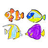 Printed Acetate Sea Life Fish Coloring Sheets - 24 Pc. Image 1