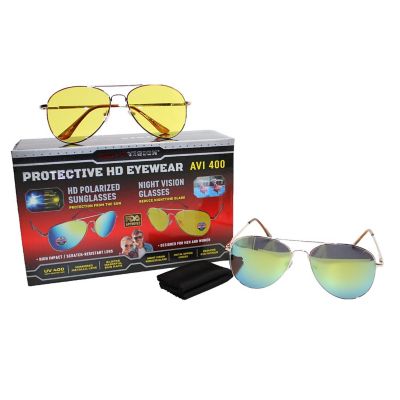 Pro-4 Tactical AVI 400 Series HD Protective Eyewear, Includes Pair of HD Polarized Sunglasses & Pair of Reduce Nighttime Glare Glasses Image 3