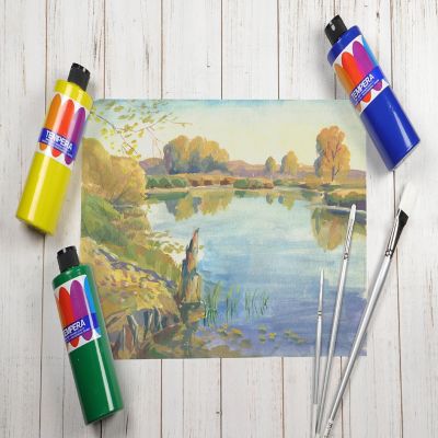 Pro Art Liquid Tempera Paint 16oz Brown Image 1