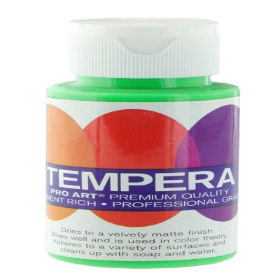 Pro Art Liquid Tempera Paint 2oz Fluor Green Image 2
