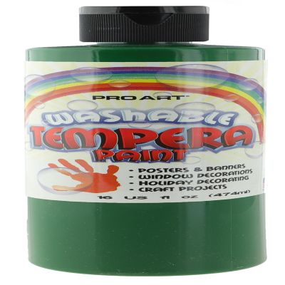 Pro Art Washable Tempera Paint 16oz Green Image 2