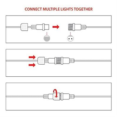 ProductWorks 8-Function Micro Bulb LED Light String, Cool White, 60-Feet Image 3