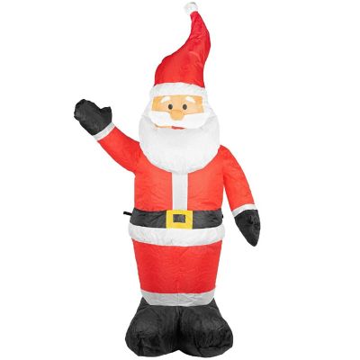 ProductWorks 84071 Candy Cane Lane Inflatable Santa Outdoor Display- 4 Image 1