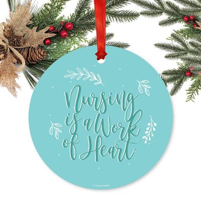 Professional Metal Ornament, Nurse Heart Image 1