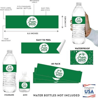 Prom Night Labels Green, 20 Pack Image 1