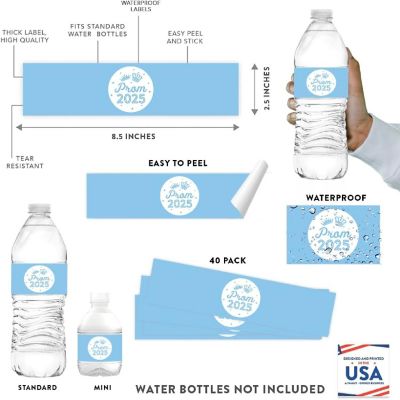Prom Night Labels Light Blue, 20 Pack Image 1