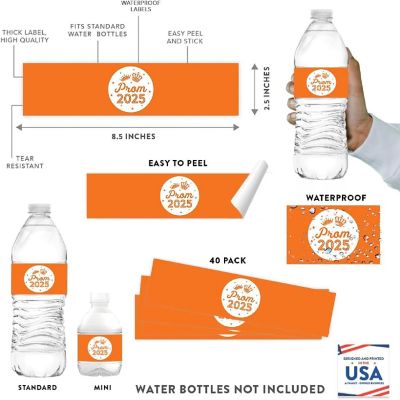 Prom Night Labels Orange, 20 Pack Image 1