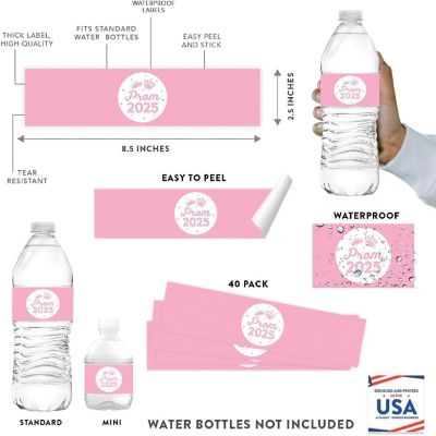 Prom Night Labels Pink, 20 Pack Image 1