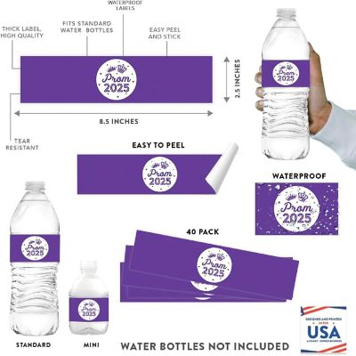 Prom Night Labels Purple, 20 Pack Image 1