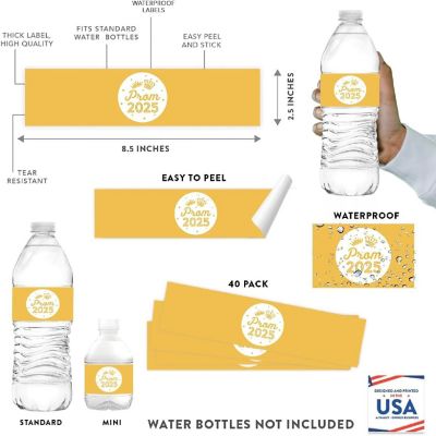 Prom Night Labels Yellow, 20 Pack Image 1