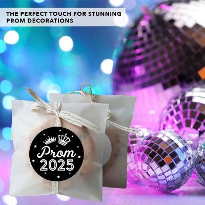 Prom Night Round Sticker Black, 40PC Image 3