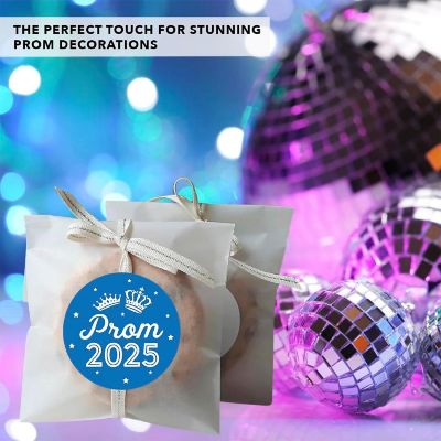Prom Night Round Sticker Blue, 40PC Image 3
