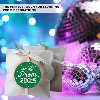 Prom Night Round Sticker Green, 40PC Image 3
