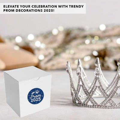 Prom Night Round Sticker Navy Blue, 40PC Image 1