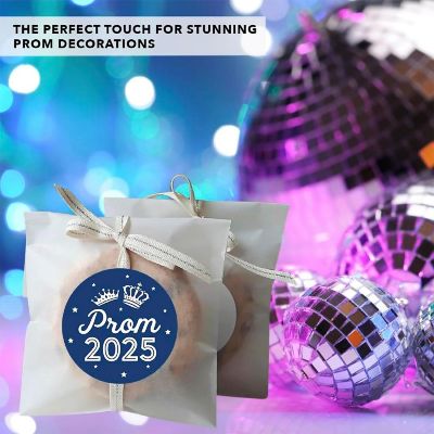 Prom Night Round Sticker Navy Blue, 40PC Image 3