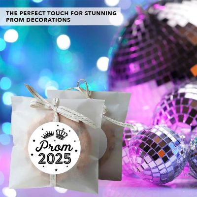 Prom Night Round Sticker White, 40PC Image 3