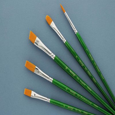 Protege Brush Set Gold Nylon Short Handle 5pc Image 3