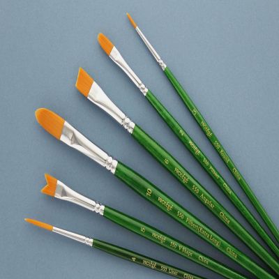 Protege Brush Set Gold Nylon Short Handle 6pc Image 3
