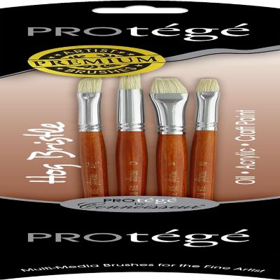 Protege Brush Set Hog Bristle Short Handle 4pc Image 2