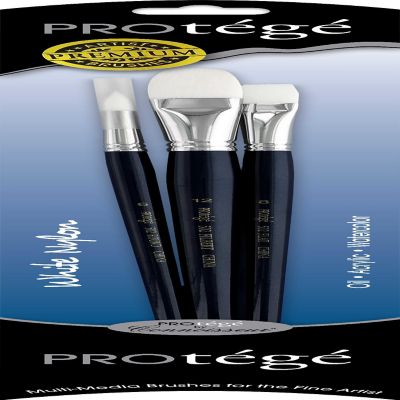 Protege Brush Set White Nylon Long Handle 3pc Image 2
