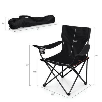 PTZ Camp Chair - Black Image 2