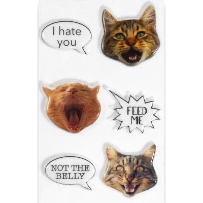 Puffy Adorable Cat Stickers For Note Book & Journal Decorations  Sheet of 20 Image 2