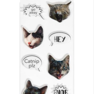 Puffy Adorable Cat Stickers For Note Book & Journal Decorations  Sheet of 20 Image 3