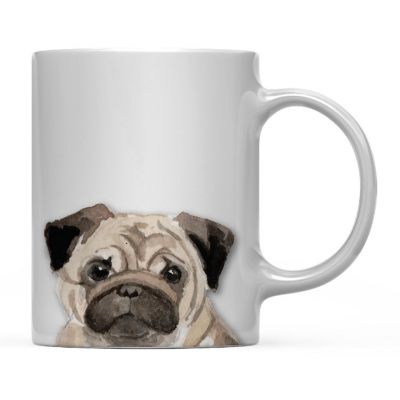 Pug Up Close Ceramic Mug Image 2