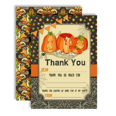 Pumpkin Birthday Thank You 20pc. by AmandaCreation Image 1