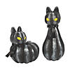 Pumpkin Black Cat Light-Up Halloween Decorations Image 1