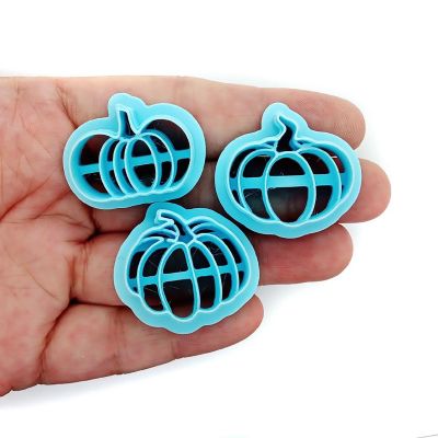 Pumpkin Clay Cutters for Halloween or Fall, 3 pcs Image 1